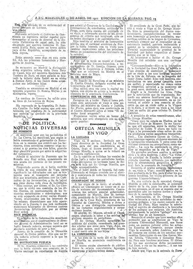 ABC MADRID 13-04-1921 página 13