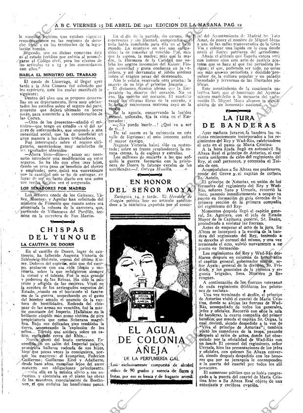 ABC MADRID 15-04-1921 página 12