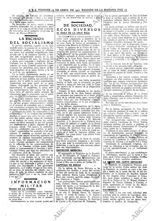 ABC MADRID 15-04-1921 página 15