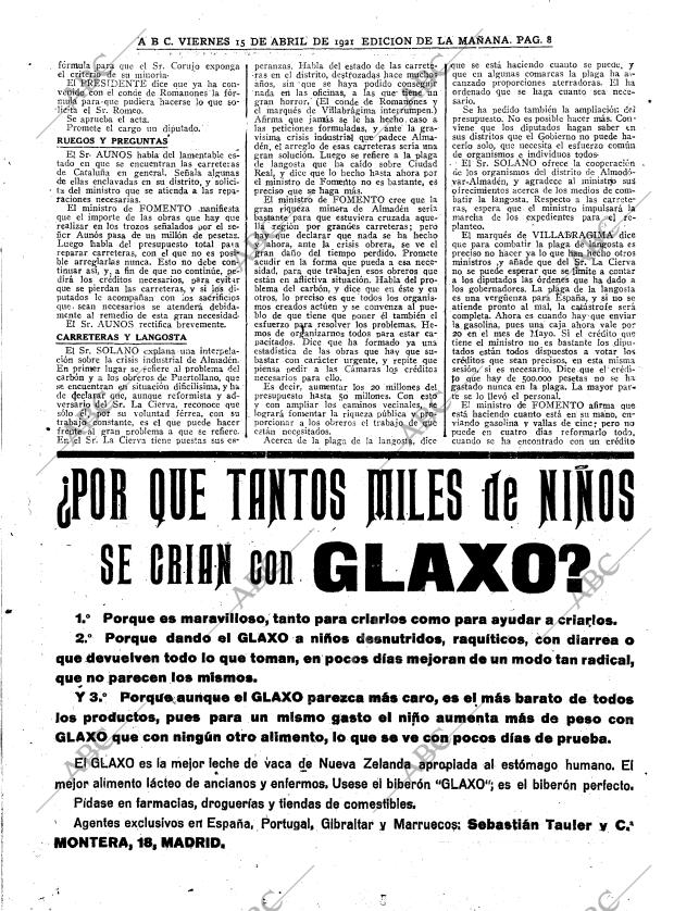 ABC MADRID 15-04-1921 página 8