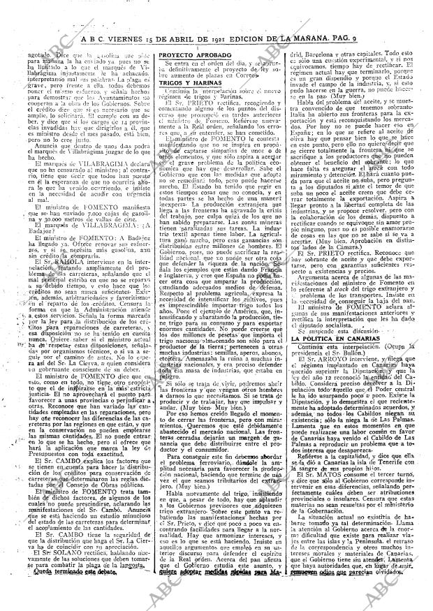 ABC MADRID 15-04-1921 página 9
