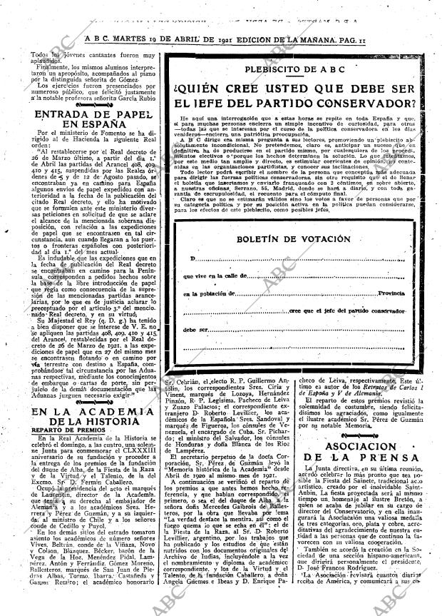 ABC MADRID 19-04-1921 página 11