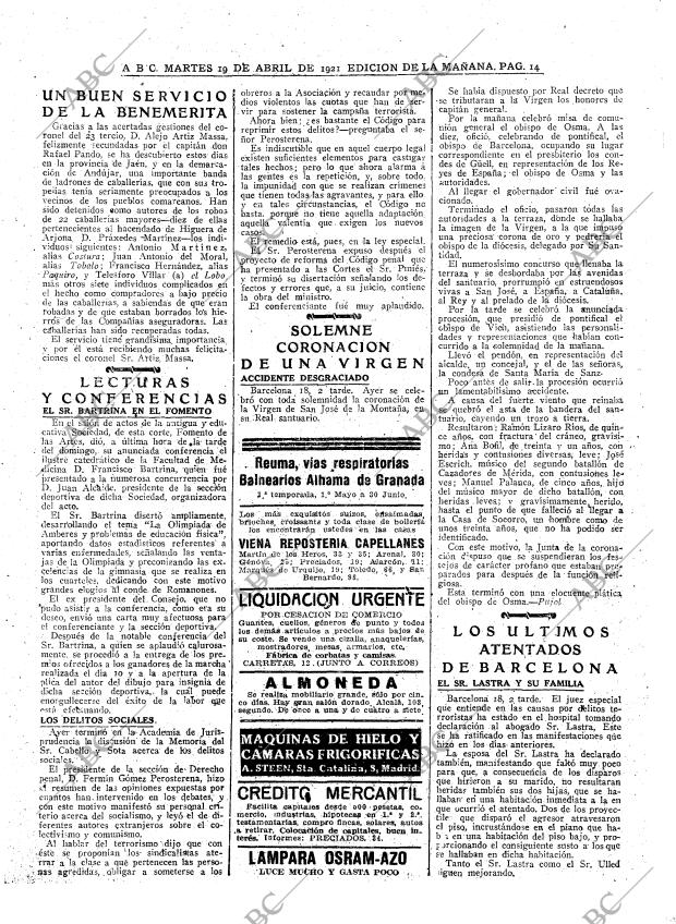 ABC MADRID 19-04-1921 página 14