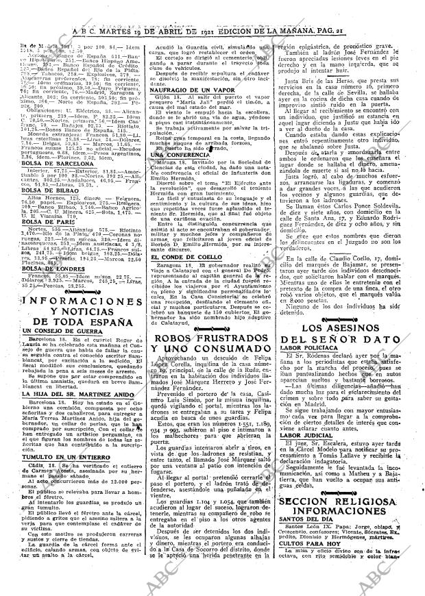 ABC MADRID 19-04-1921 página 21