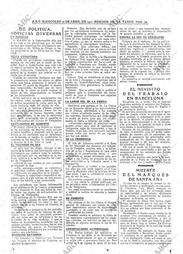ABC MADRID 20-04-1921 página 12