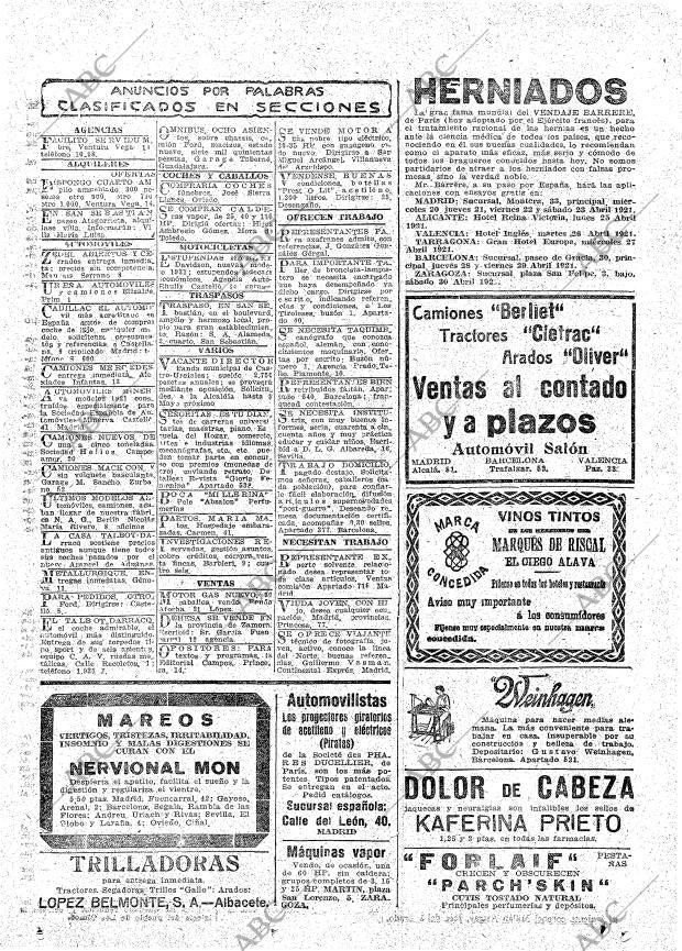 ABC MADRID 20-04-1921 página 19