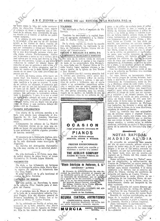 ABC MADRID 21-04-1921 página 12