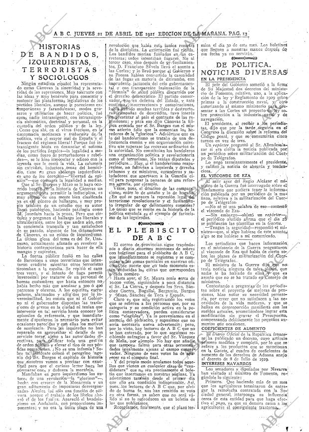 ABC MADRID 21-04-1921 página 13