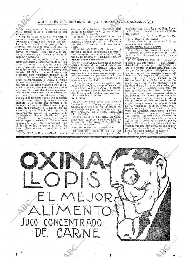 ABC MADRID 21-04-1921 página 8