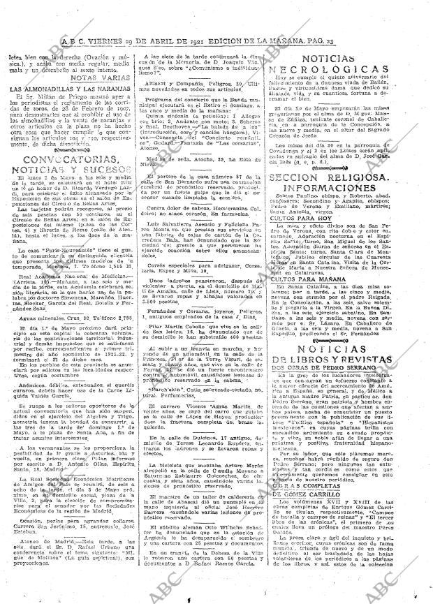 ABC MADRID 29-04-1921 página 23