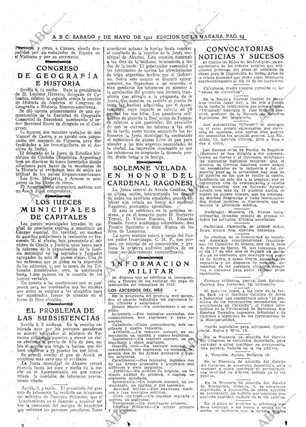 ABC MADRID 07-05-1921 página 23