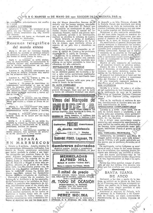 ABC MADRID 10-05-1921 página 14