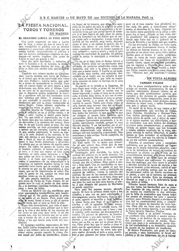 ABC MADRID 10-05-1921 página 15