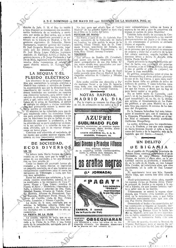 ABC MADRID 15-05-1921 página 20
