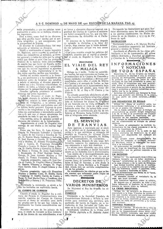 ABC MADRID 15-05-1921 página 23