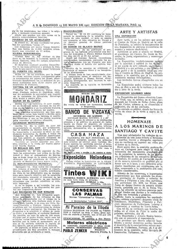 ABC MADRID 15-05-1921 página 24