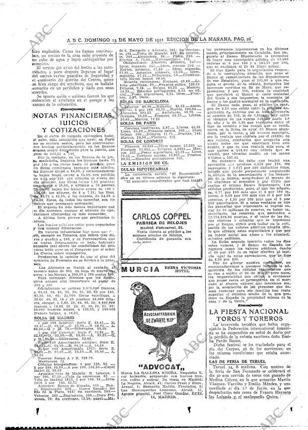ABC MADRID 15-05-1921 página 26