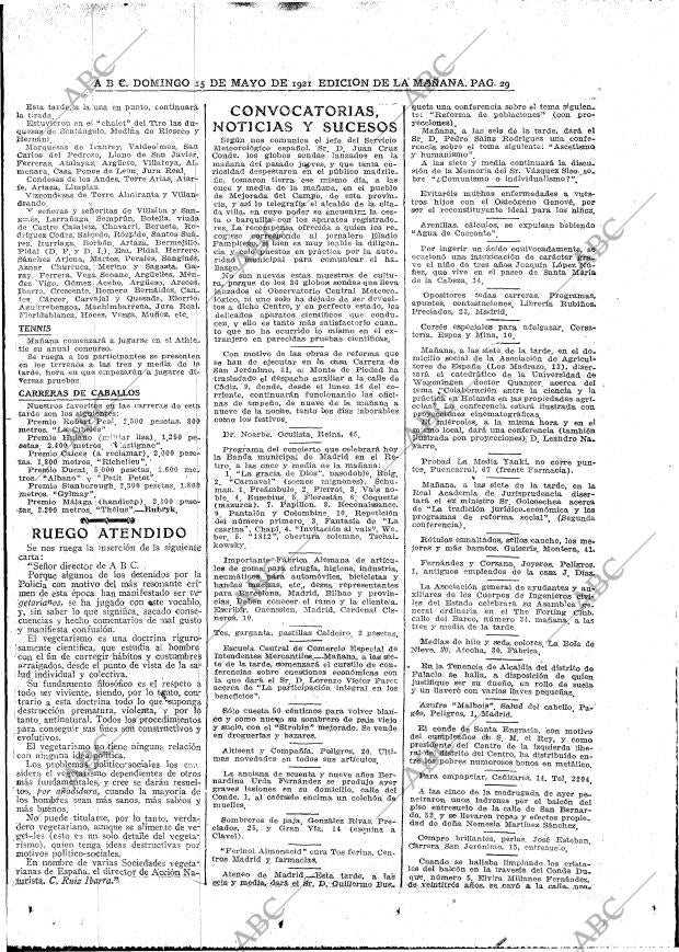 ABC MADRID 15-05-1921 página 29