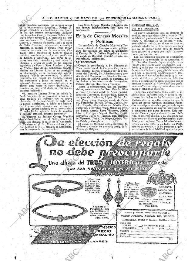 ABC MADRID 17-05-1921 página 12