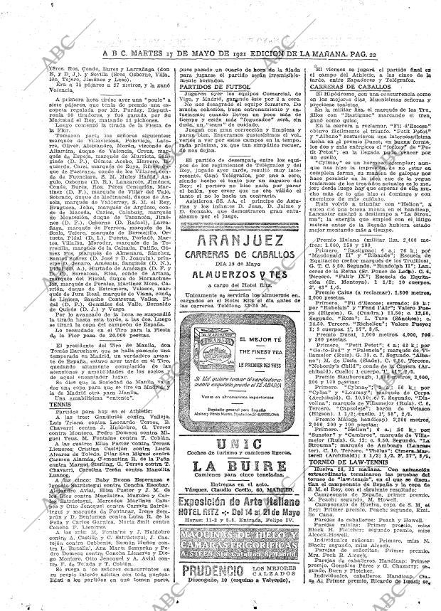 ABC MADRID 17-05-1921 página 22