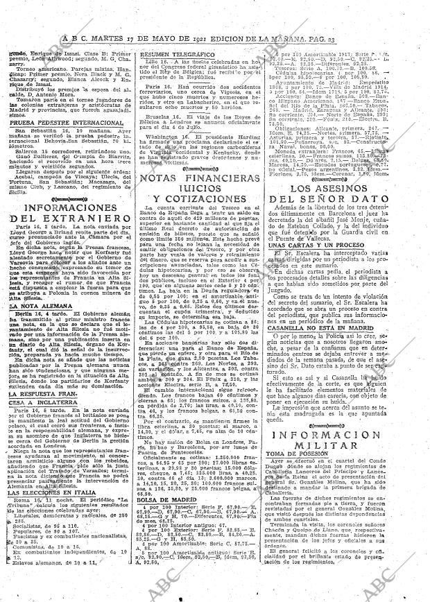 ABC MADRID 17-05-1921 página 23