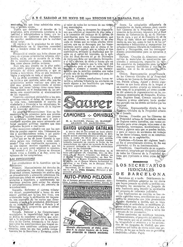 ABC MADRID 28-05-1921 página 16