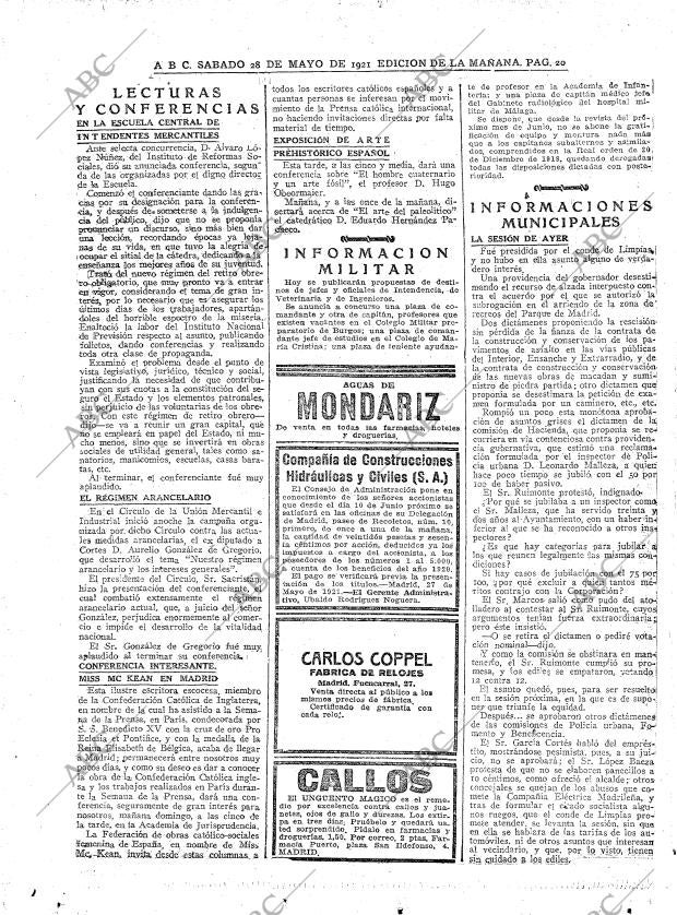 ABC MADRID 28-05-1921 página 20