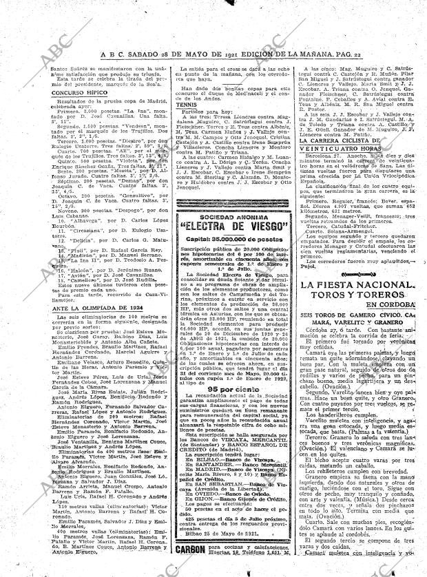 ABC MADRID 28-05-1921 página 22