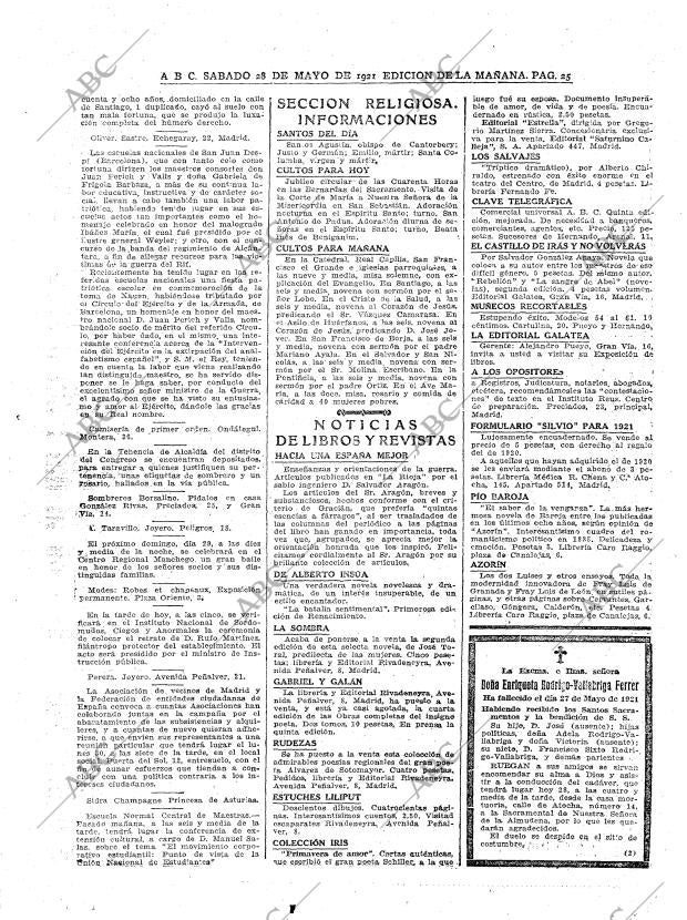 ABC MADRID 28-05-1921 página 25