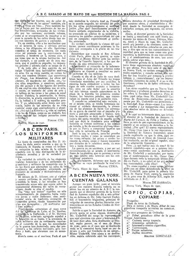 ABC MADRID 28-05-1921 página 6