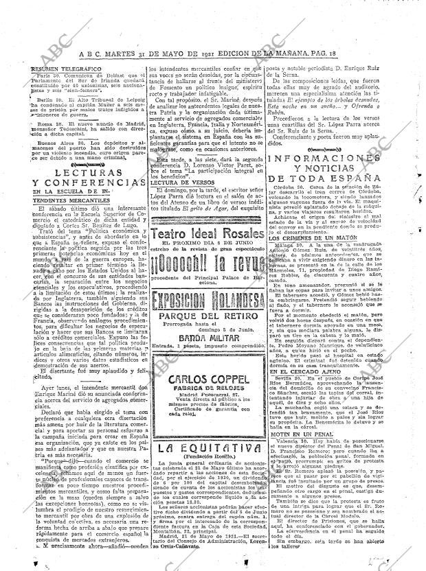 ABC MADRID 31-05-1921 página 18