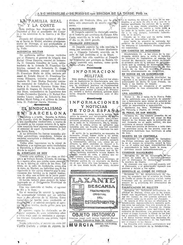 ABC MADRID 01-06-1921 página 14
