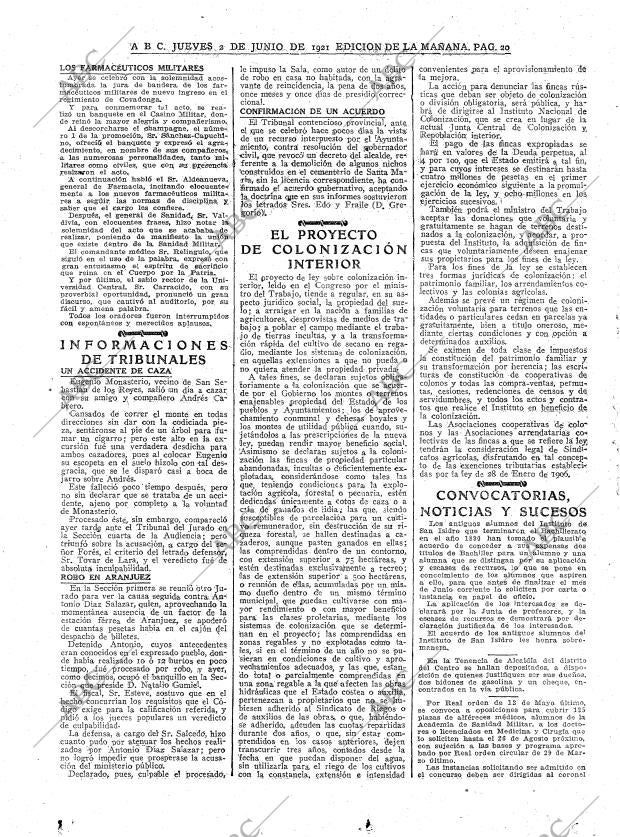 ABC MADRID 02-06-1921 página 20