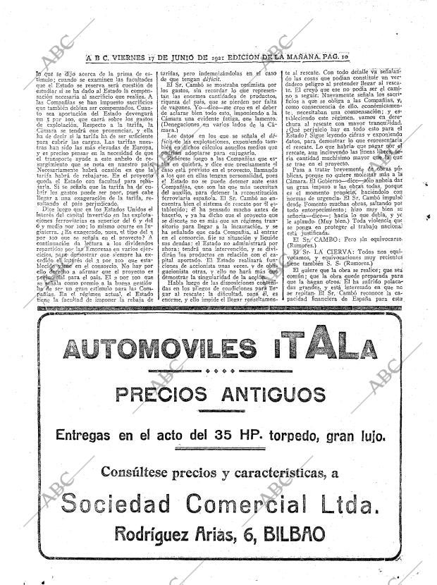 ABC MADRID 17-06-1921 página 10