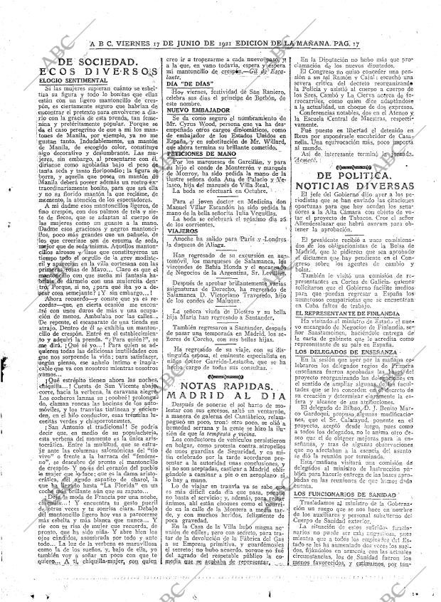 ABC MADRID 17-06-1921 página 17