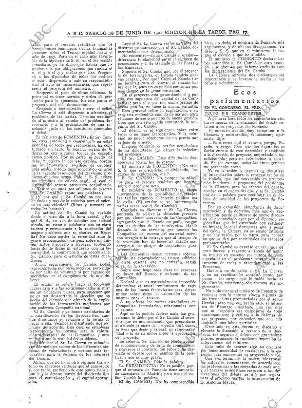 ABC MADRID 18-06-1921 página 17
