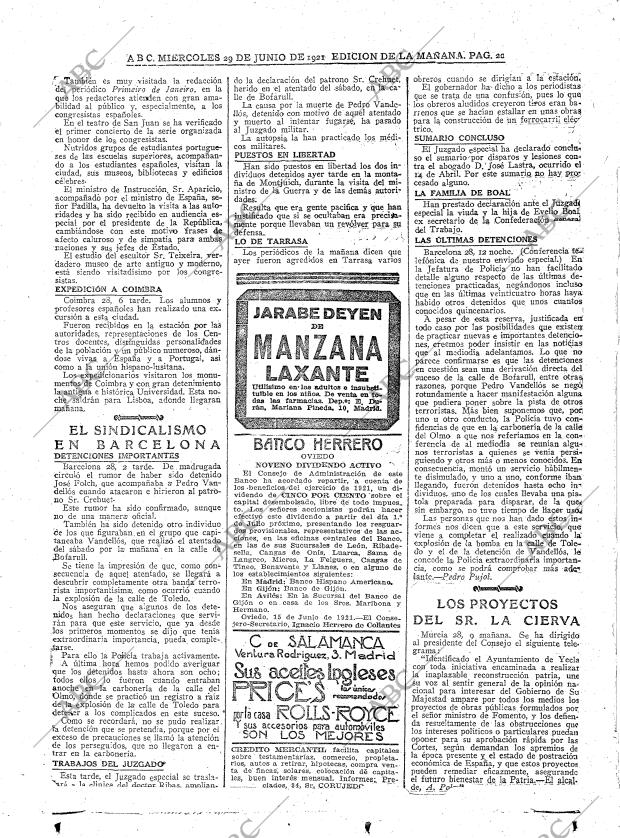 ABC MADRID 29-06-1921 página 20