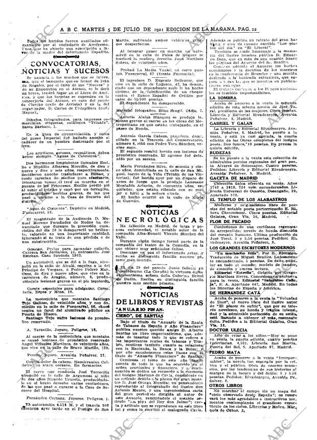 ABC MADRID 05-07-1921 página 22