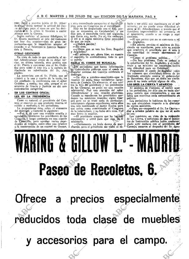 ABC MADRID 05-07-1921 página 8