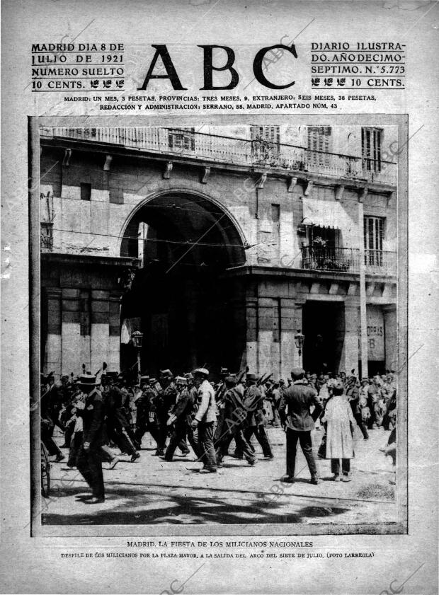 ABC MADRID 08-07-1921 página 1