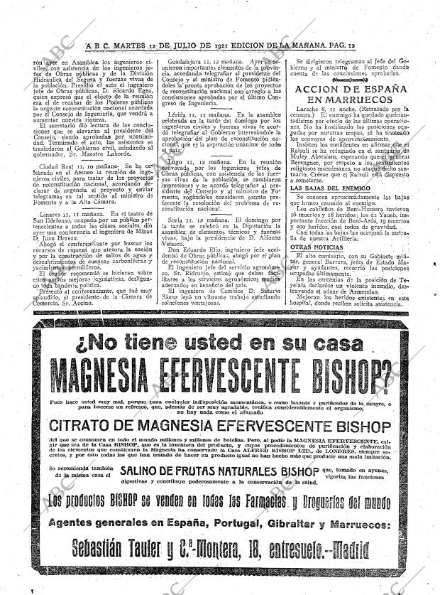 ABC MADRID 12-07-1921 página 12