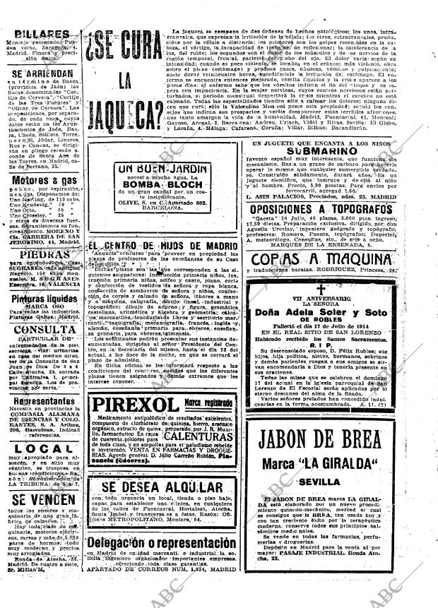 ABC MADRID 16-07-1921 página 20