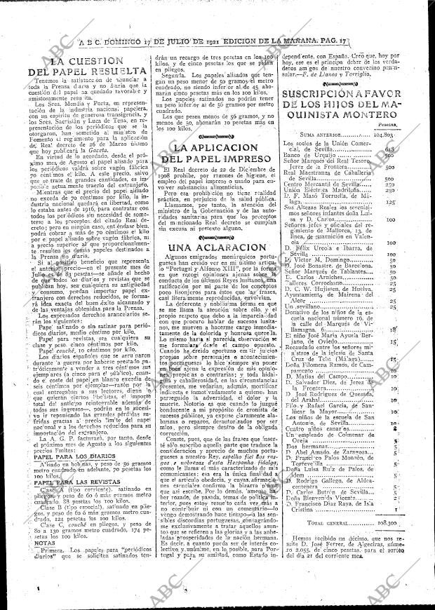 ABC MADRID 17-07-1921 página 17