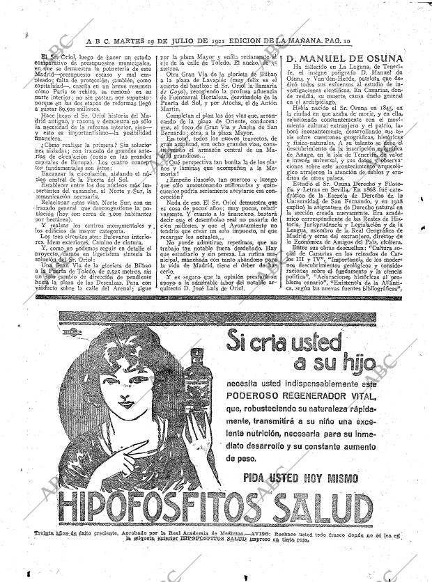 ABC MADRID 19-07-1921 página 10