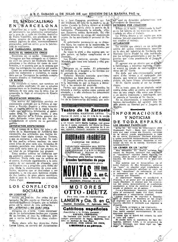 ABC MADRID 23-07-1921 página 14