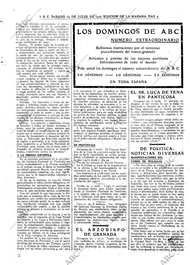 ABC MADRID 23-07-1921 página 9