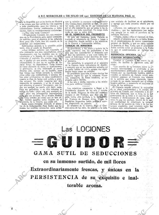 ABC MADRID 27-07-1921 página 10