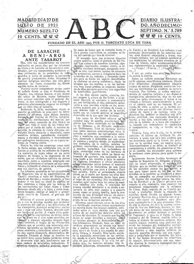 ABC MADRID 27-07-1921 página 3