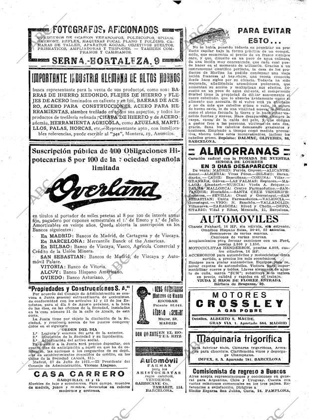 ABC MADRID 29-07-1921 página 2