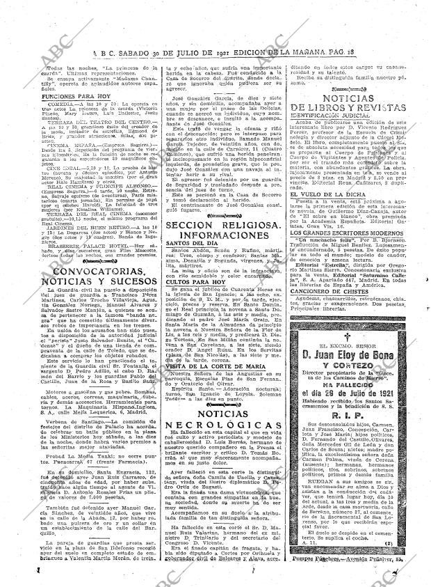 ABC MADRID 30-07-1921 página 18
